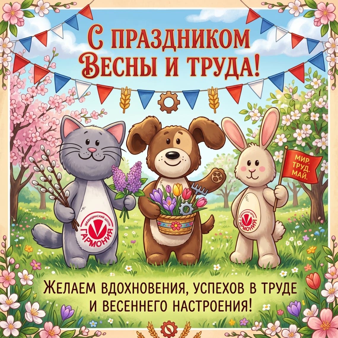 График работы в майские праздничные дни